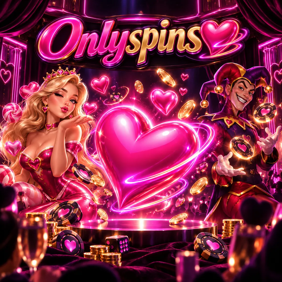 OnlySpins Kasino – sydänklubin pääsali